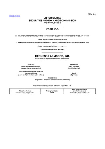 Thumbnail Hennessy Advisors 10-Q Quarterly Report FY2026 