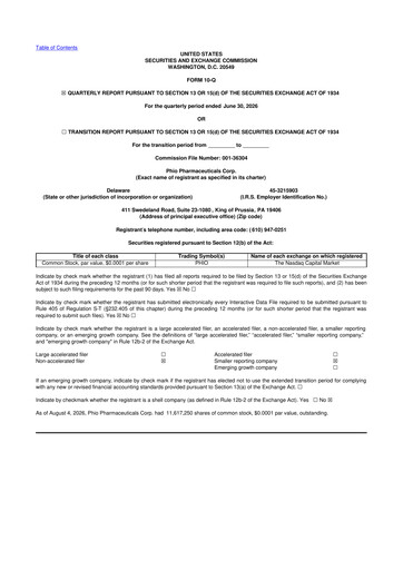 Thumbnail Phio Pharmaceuticals 10-Q Quarterly Report FY2026 