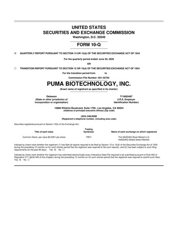 Thumbnail Puma Biotechnology 10-Q Quarterly Report FY2026 