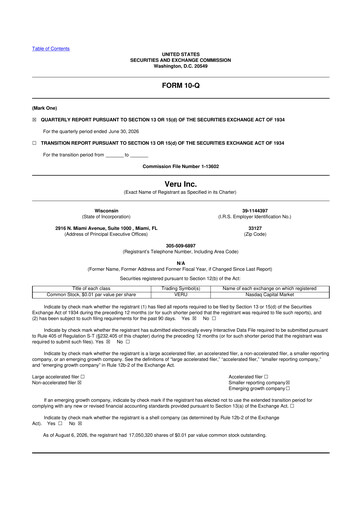 Thumbnail Veru 10-Q Quarterly Report FY2026 