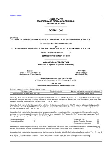 Thumbnail Quicklogic 10-Q Quarterly Report FY2026 