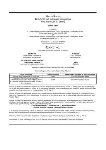 Thumbnail Cadiz Inc. 10-Q Quarterly Report FY2026 