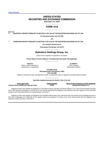 Thumbnail Hydrofarm 10-Q Quarterly Report FY2026 