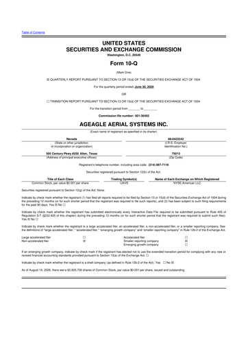 Thumbnail AgEagle Aerial Systems
 10-Q Quarterly Report FY2026 