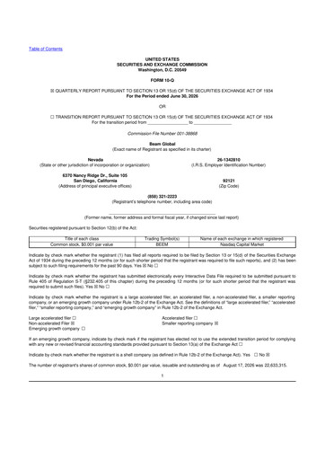 Thumbnail Beam Global 10-Q Quarterly Report FY2026 