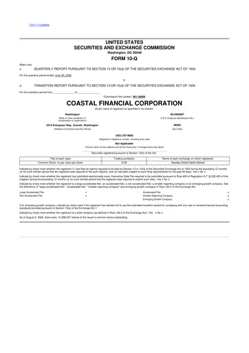 Thumbnail Coastal Financial Corporation 10-Q Quarterly Report FY2026 