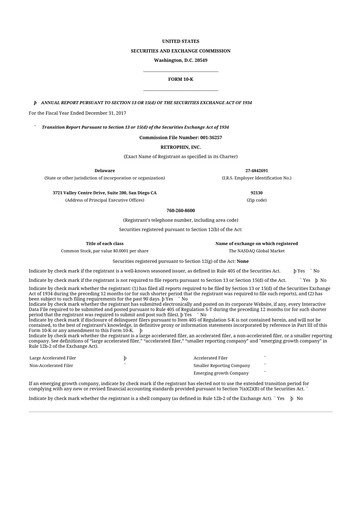 Thumbnail Travere Therapeutics 10-K Annual Report 2017