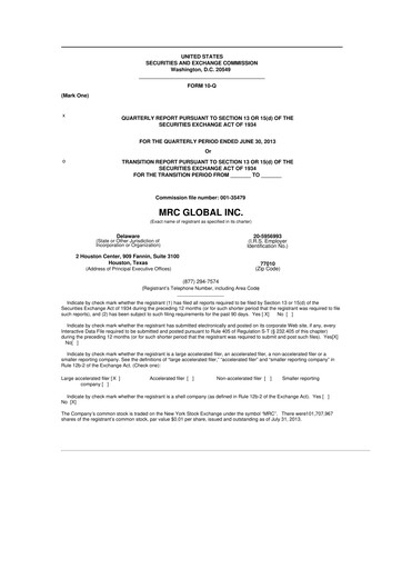 Thumbnail MRC Global
 10-Q Quarterly Report FY2013 