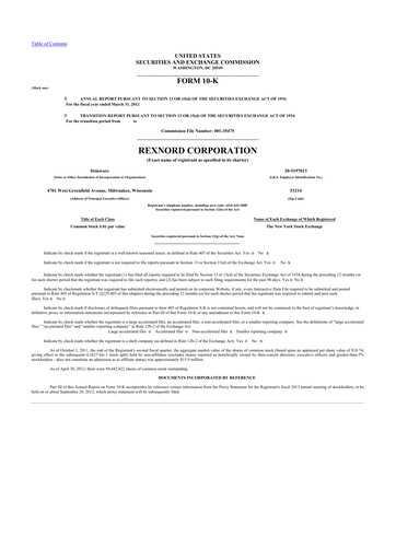 Miniature Zurn Elkay Water Solutions 10-K Rapport annuel 2012