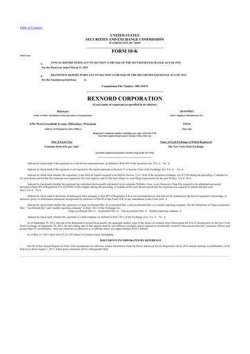 Miniature Zurn Elkay Water Solutions 10-K Rapport annuel 2013