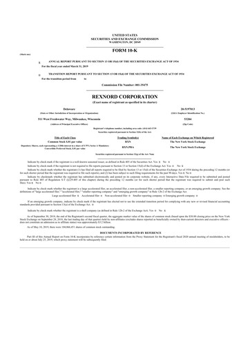 Miniature Zurn Elkay Water Solutions 10-K Rapport annuel 2019