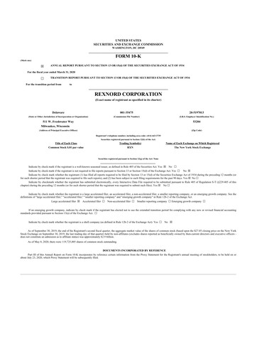 Miniature Zurn Elkay Water Solutions 10-K Rapport annuel 2020