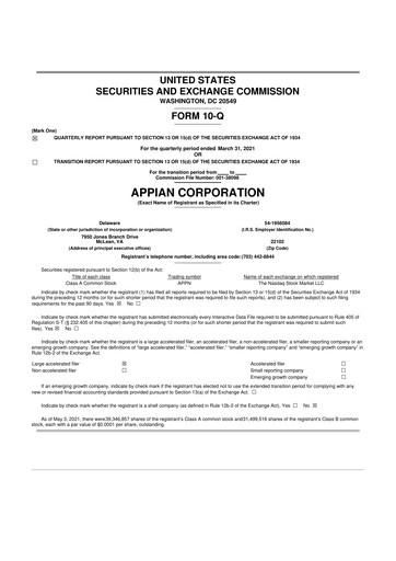 Thumbnail Appian 10-Q Quarterly Report FY2021 