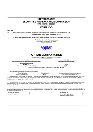Thumbnail Appian 10-Q Quarterly Report FY2021 