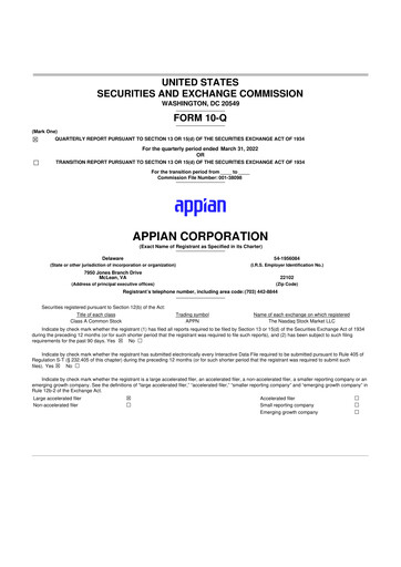 Thumbnail Appian 10-Q Quarterly Report FY2022 