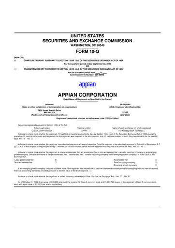 Thumbnail Appian 10-Q Quarterly Report FY2022 