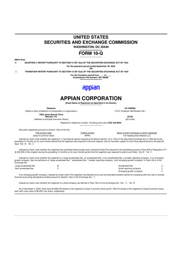 Thumbnail Appian 10-Q Quarterly Report FY2024 