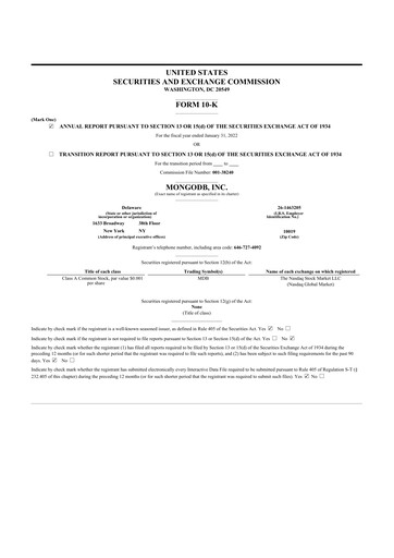 Thumbnail MongoDB 10-K Annual Report 2022