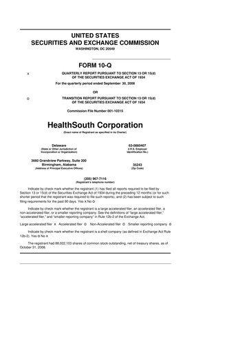 Thumbnail Encompass Health
 10-Q Quarterly Report FY 