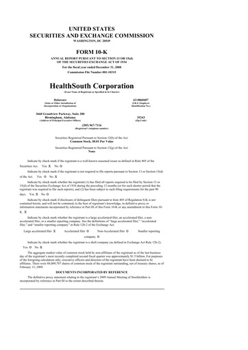 Miniature Encompass Health
 10-K Rapport annuel 