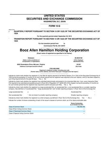 Thumbnail Booz Allen Hamilton
 10-Q Quarterly Report FY2016 