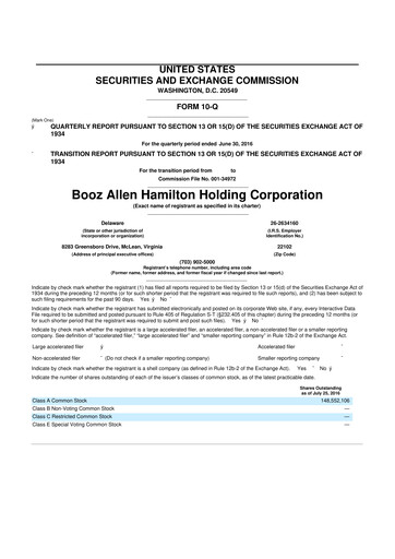 Thumbnail Booz Allen Hamilton
 10-Q Quarterly Report FY2017 