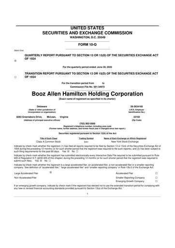Thumbnail Booz Allen Hamilton
 10-Q Quarterly Report FY2021 