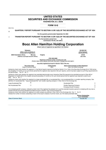 Thumbnail Booz Allen Hamilton
 10-Q Quarterly Report FY2023 