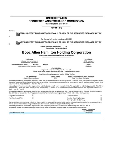 Thumbnail Booz Allen Hamilton
 10-Q Quarterly Report FY2025 