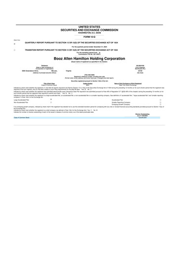 Thumbnail Booz Allen Hamilton
 10-Q Quarterly Report FY2025 