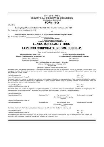 Thumbnail LXP Industrial Trust 10-Q Quarterly Report FY 