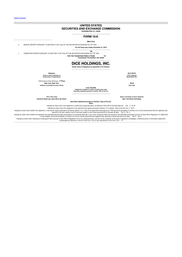 Miniature DHI Group 10-K Rapport annuel 