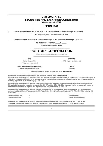 Miniature Avient 10-Q Rapport trimestriel 2012 