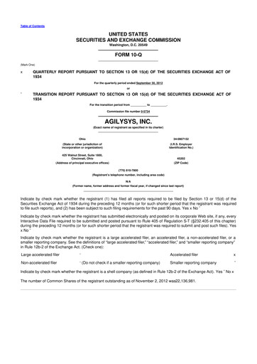 Thumbnail Agilysys 10-Q Quarterly Report FY2013 