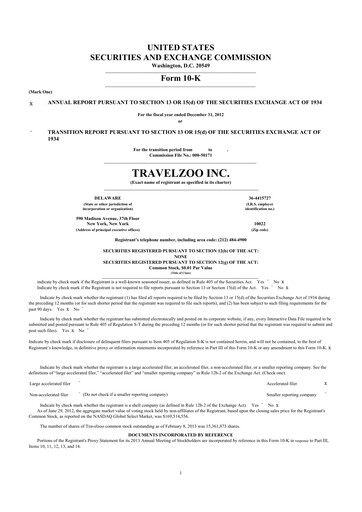 Thumbnail Travelzoo 10-K Annual Report 2012