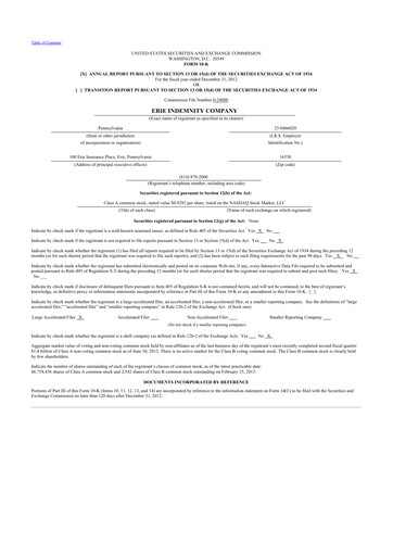 Thumbnail Erie Indemnity 10-K Annual Report 2012