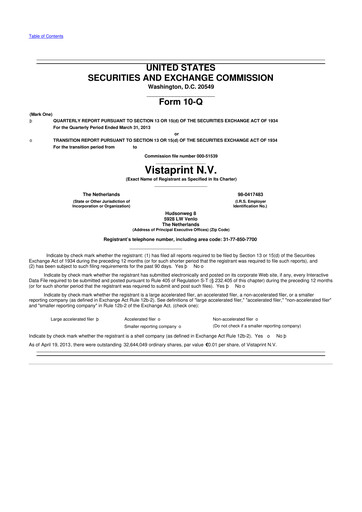 Thumbnail Cimpress 10-Q Quarterly Report FY2013 