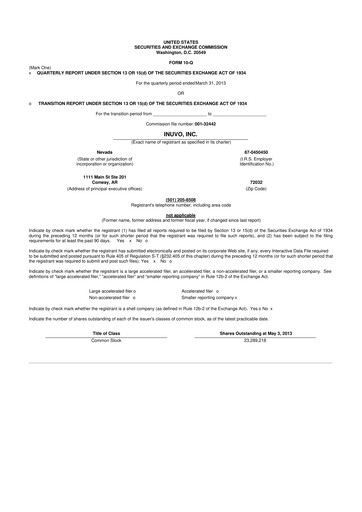 Thumbnail Inuvo 10-Q Quarterly Report FY2013 