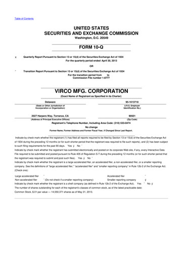 Thumbnail Virco Manufacturing 10-Q Quarterly Report FY2013 