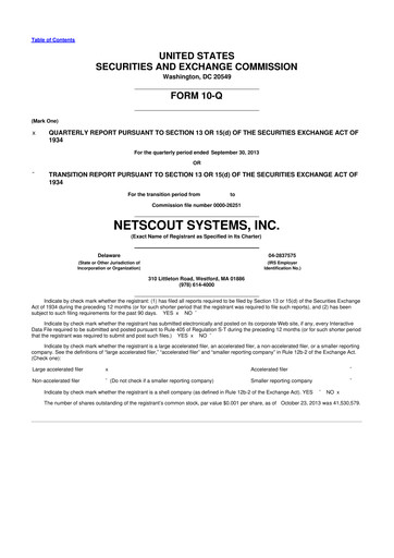 Thumbnail NETSCOUT 10-Q Quarterly Report FY2014 