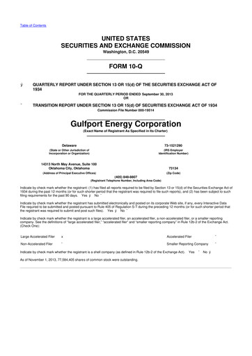 Thumbnail Gulfport Energy 10-Q Quarterly Report FY2013 