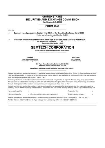 Vorschaubild Semtech 10-Q Quartalsbericht 2014 