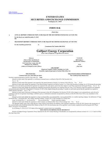 Thumbnail Gulfport Energy 10-K Annual Report 2013