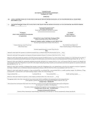 Miniature Banner Bank
 10-K Rapport annuel 2013