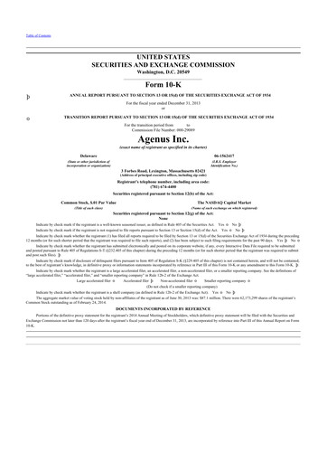 Thumbnail Agenus
 10-K Annual Report 2013