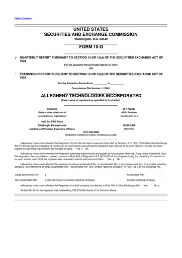 Thumbnail ATI Inc.
 10-Q Quarterly Report FY2014 