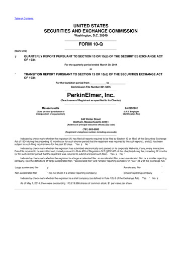 Thumbnail Revvity 10-Q Quarterly Report FY2014 