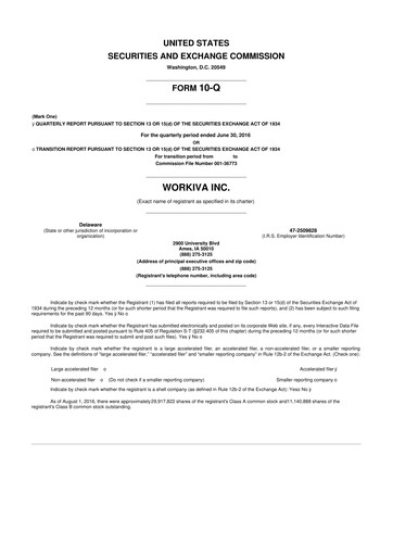 Thumbnail Workiva
 10-Q Quarterly Report FY2016 