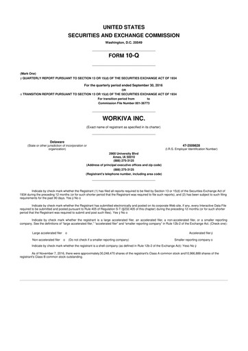 Thumbnail Workiva
 10-Q Quarterly Report FY2016 