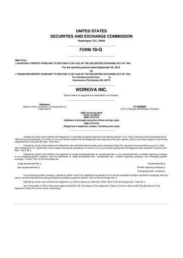 Thumbnail Workiva
 10-Q Quarterly Report FY2018 